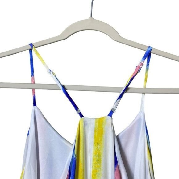 She + Sky‎ Maxi Dress Women’s Medium Rainbow Dopamine Dressing Coastal - Picture 3 of 9